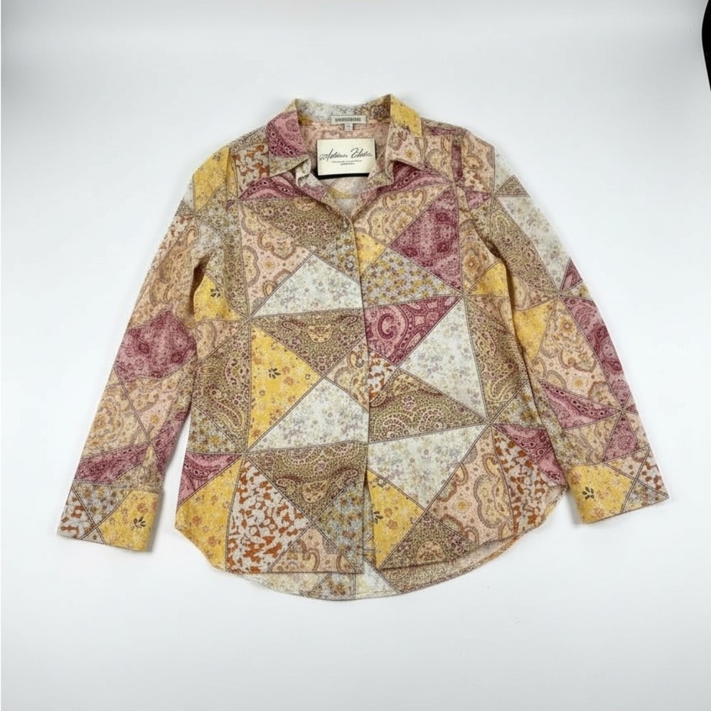 Rose & Olive Vibrant Paisley Blouse